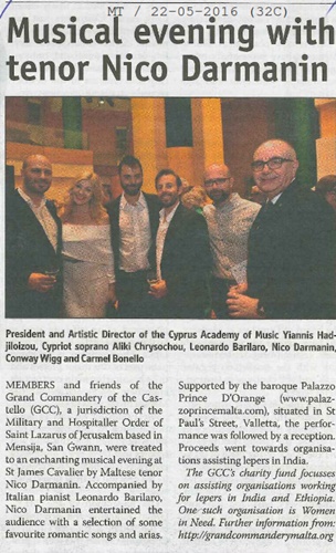 Times of Malta press clip