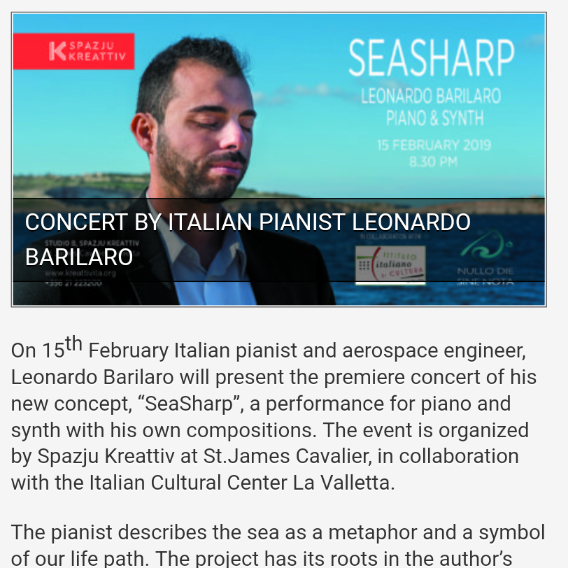 SeaSharp Premiere concert on JosanneCassar.com