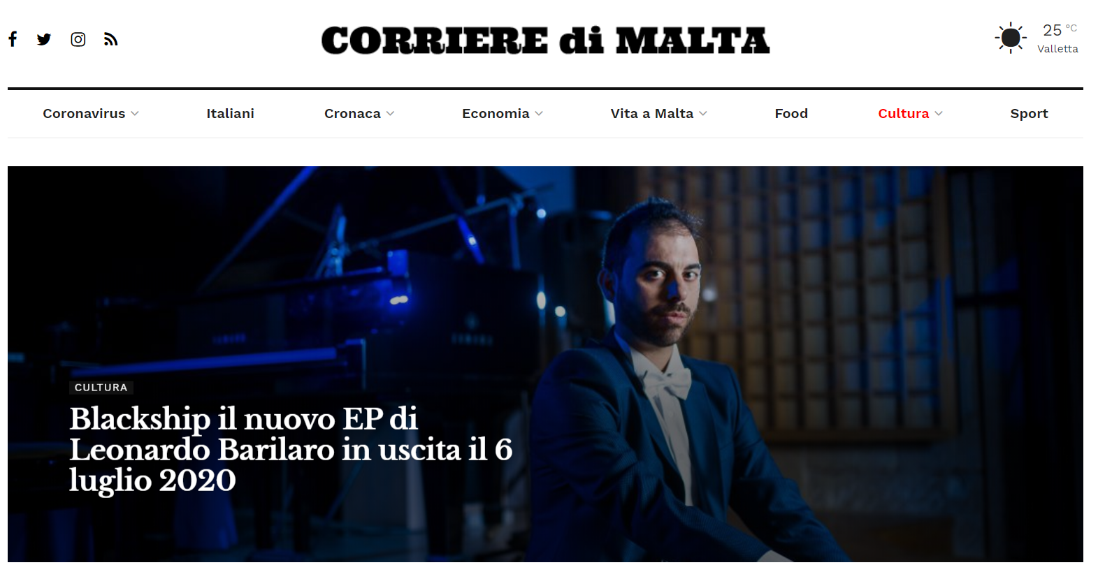 BlackShip EP on CORRIERE DI MALTA